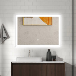 Probaty Bathrooms Bathroom Mirror 3-Colour Led 90X70Cm With Anti-Fog And Memory Function,backlit Wall Vanity Mirror,touch Sensor Switch,ip44 - thumbnail 1