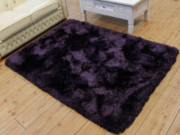 Purple Handmade , Luxurious , Modern , Plain , Shaggy , Sparkle Easy To Clean Rug For Living Room, Bedroom - 160Cm X 230Cm - thumbnail 3