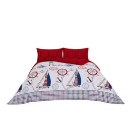 Pirate Duvet Cover Set Adventure Themed Bedding With Pillowcases Red - thumbnail 2