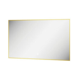 Plum&clay Rio Brushed Gold Framed Backlit Led Bathroom Mirror With Dual Light (W)100Cm (H)55Cm - thumbnail 1