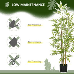 Wyld Haus 120Cm Artificial Bamboo-Style Tree In Pot - Green, Compact 15X15Cm - thumbnail 6