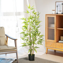 Wyld Haus 120Cm Artificial Bamboo-Style Tree In Pot - Green, Compact 15X15Cm - thumbnail 4