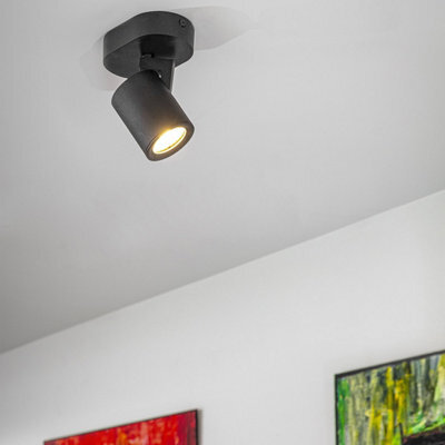 CGC Lighting Cgc Carla Single Black Modern Indoor Ceiling Wall Spotlight - image 1