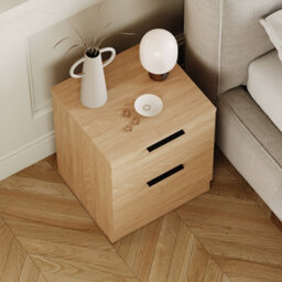 Lassic Vida Designs Trega Pine 2-Drawer Bedside Chest Stylish & Compact Space-Saving Nightstand (H)410mm X (W)390mm X (D)280mm - thumbnail 4