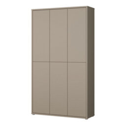 Furniture To Go Alice Springs Tall Shoe Cabinet With 6 Doors Push-To-Open In Taupe - thumbnail 4