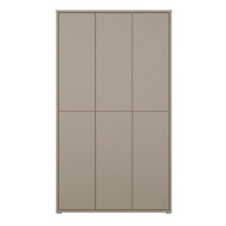 Furniture To Go Alice Springs Tall Shoe Cabinet With 6 Doors Push-To-Open In Taupe - thumbnail 3