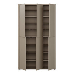 Furniture To Go Alice Springs Tall Shoe Cabinet With 6 Doors Push-To-Open In Taupe - thumbnail 6