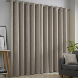 Fusion Strata Natural Triple-Woven Dimout Eyelet Curtains - thumbnail 2