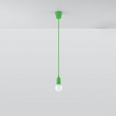 Sollux Lighting Diego Polyvinyl Chloride (Pvc) Green 1 Light Classic Pendant Ceiling Light