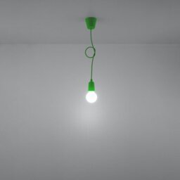 Sollux Lighting Diego Polyvinyl Chloride (Pvc) Green 1 Light Classic Pendant Ceiling Light - thumbnail 6