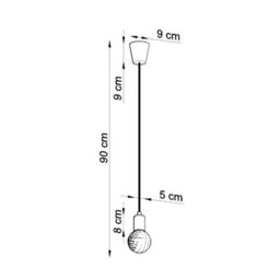 Sollux Lighting Diego Polyvinyl Chloride (Pvc) Green 1 Light Classic Pendant Ceiling Light - thumbnail 7