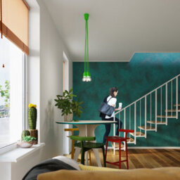 Sollux Lighting Diego Polyvinyl Chloride (Pvc) Green 1 Light Classic Pendant Ceiling Light - thumbnail 9