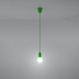 Sollux Lighting Diego Polyvinyl Chloride (Pvc) Green 1 Light Classic Pendant Ceiling Light - thumbnail 2
