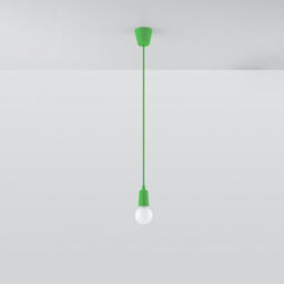 Sollux Lighting Diego Polyvinyl Chloride (Pvc) Green 1 Light Classic Pendant Ceiling Light - thumbnail 1