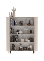 FurniComp LTD Furnicomp Palermo 130Cm 2 Door Curved Highboard/tall Sideboard - Cashmere - thumbnail 7