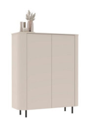 FurniComp LTD Furnicomp Palermo 130Cm 2 Door Curved Highboard/tall Sideboard - Cashmere - thumbnail 5