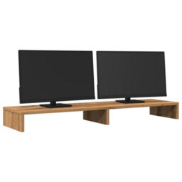 Walplus Monitor Stand Artisian Oak 100X27X10 Cm Engineered Wood - thumbnail 3