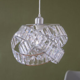 Fabfinds Modern 3 Tier Interlocking Lamp Shade Acylic Crystal 31Cm - thumbnail 4