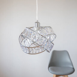 Fabfinds Modern 3 Tier Interlocking Lamp Shade Acylic Crystal 31Cm - thumbnail 5