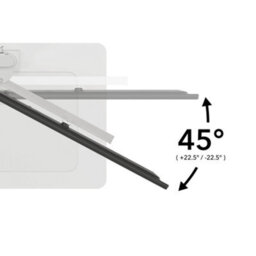 Avf Loft Freestanding Column Tv Stand With Swivel Mount & Glass Shelf For 32-70 Inch Tvs Up To 30Kg - White & Clear Glass - thumbnail 7