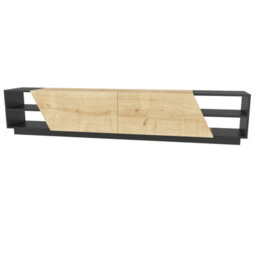 Decorotika Rhodes Tv Stand Tv Unit For Tv's Up To 106 Inch Oak Anthracite - thumbnail 4