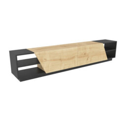 Decorotika Rhodes Tv Stand Tv Unit For Tv's Up To 106 Inch Oak Anthracite - thumbnail 5