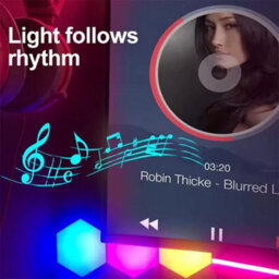 Rgb Hexagon Led Wall Light  Bluetooth Night Lamp For Bedroom And Gaming - thumbnail 5