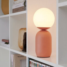 Nordlux Notti Metal Table Lamp Hand Blown Glass Red,mains