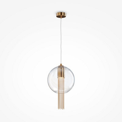 Luminosa Lighting Luminosa Maytoni Flusso Ii Modern Slim Pendant Ceiling Light Bronze Gu10 - image 1