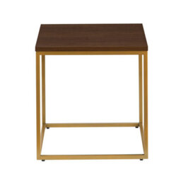 Aspect Furniture Regis Side Table,walnut Veneer/gold - thumbnail 4