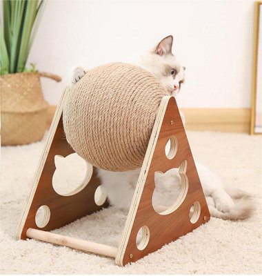 Living And Home Cat Scratching Ball Natural Sisal Board Scratcher Pet Toy - image 1