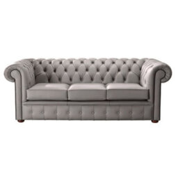 Chesterfield 3 Seater Shelly Rocking Leather Sofa Bespoke In Classic Style - thumbnail 1