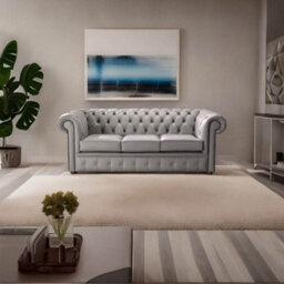 Chesterfield 3 Seater Shelly Rocking Leather Sofa Bespoke In Classic Style - thumbnail 3