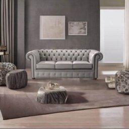 Chesterfield 3 Seater Shelly Rocking Leather Sofa Bespoke In Classic Style - thumbnail 2