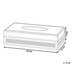 Beliani Tissue Box Charly Glass Silver - thumbnail 3