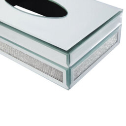 Beliani Tissue Box Charly Glass Silver - thumbnail 7