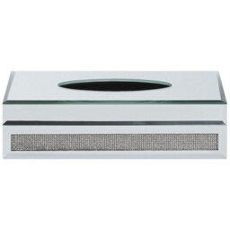 Beliani Tissue Box Charly Glass Silver - thumbnail 5
