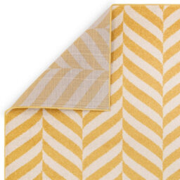 Yellow Modern Striped Easy To Clean Geometric Rug For Diningroom-160Cm X 230Cm - thumbnail 5