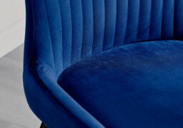 Furniturebox Kylo Brown Rectangular Wood Effect Dining Table & 6 Blue Velvet Nora Black Leg Chairs - thumbnail 9
