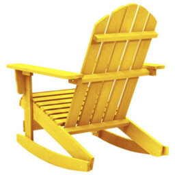 Walplus Garden Adirondack Rocking Chair Solid Fir Wood Yellow - thumbnail 4