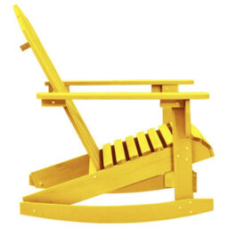 Walplus Garden Adirondack Rocking Chair Solid Fir Wood Yellow - thumbnail 3