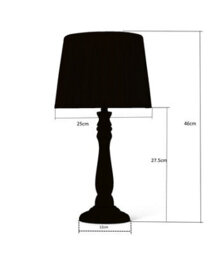 Lighting Supermarket Camden Modern Candlestick Table Lamp With Cotton Pleated Shade - Cream & Gold - thumbnail 6