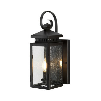 Ip43 Outdoor Wall Light Sconce In Old Bronze With E14 Led Bulb