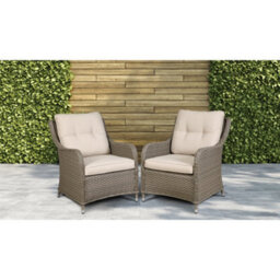 Loops Set Of 2 Weatherproof Rattan Wicker Dining Chairs With Cushions For Outdoor Spaces - thumbnail 8