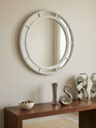 Biznest 48.5X58.5X3Cm Oval - Vintage White Shabby Chic Oval Window Mirror - thumbnail 3