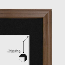 AK Frames 16X8 Walnut Classic Multi Photo Frame With Black Mount - Holds 3 Apertures (3X) 7X5 Photos - thumbnail 7