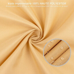 Beige 3.6X3.6X3.6M Triangular Shade Sail 95% Uv Protection Waterproof - thumbnail 3