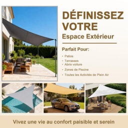 Beige 3.6X3.6X3.6M Triangular Shade Sail 95% Uv Protection Waterproof - thumbnail 6