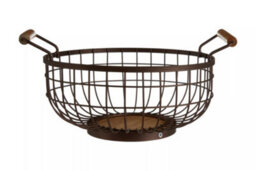 Orsina Stylish Bronze Powder Coated Fruit Basket, Functional Design Unique Fruit Basket, Durable Fruit Basket