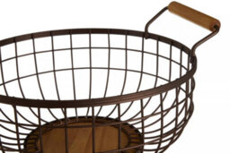 Orsina Stylish Bronze Powder Coated Fruit Basket, Functional Design Unique Fruit Basket, Durable Fruit Basket - thumbnail 3